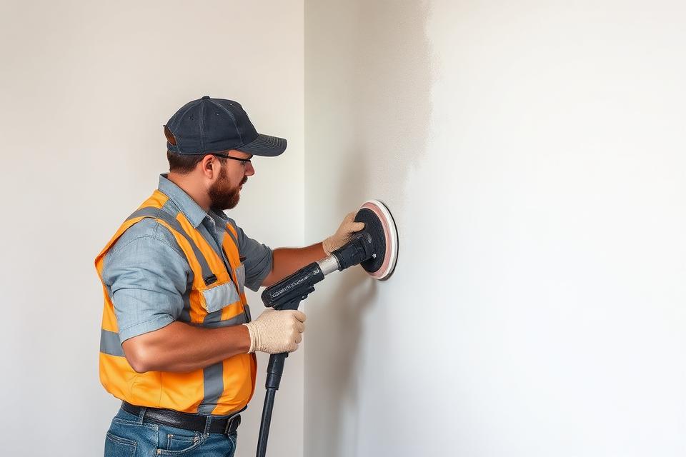 Paint-Ready Prep work in progress in a Miami-area home.