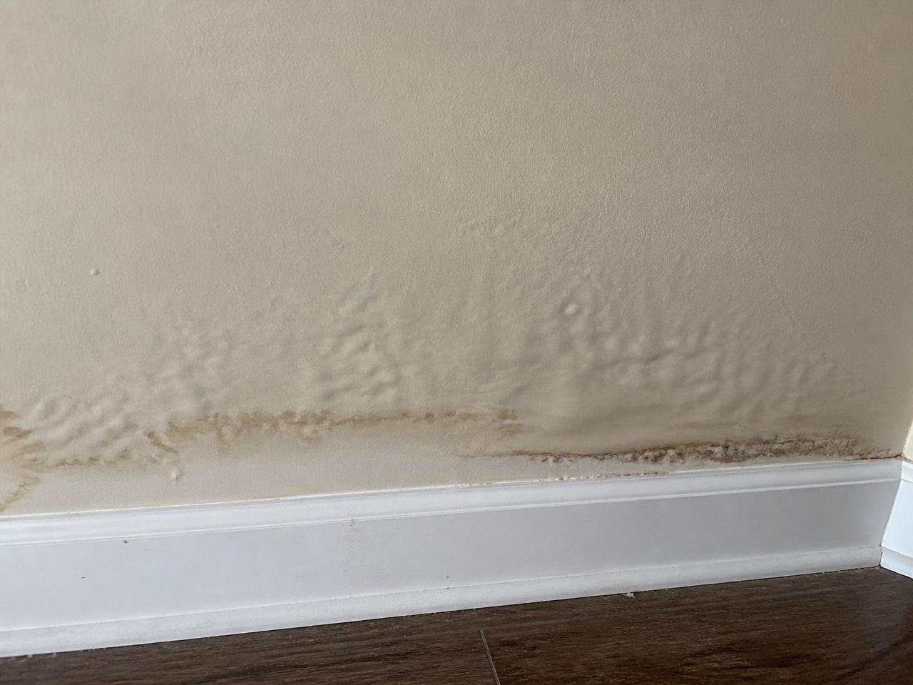 Water-Damage Drywall work in progress in a Miami-area home.